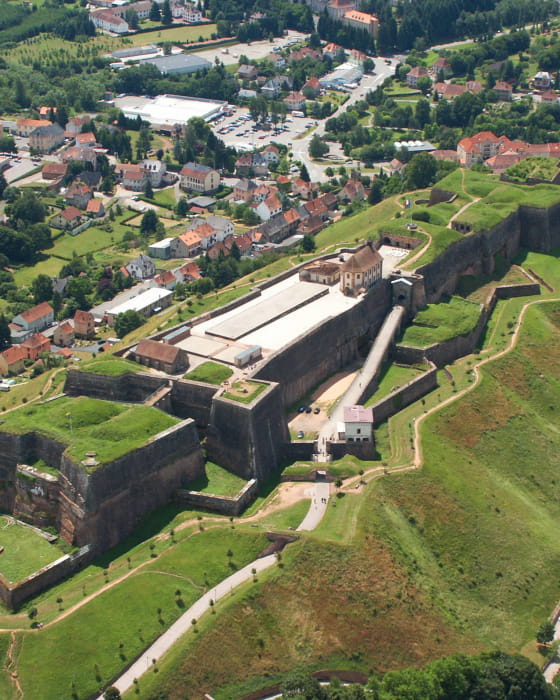 Fortifications de Bitche - vue aérienne