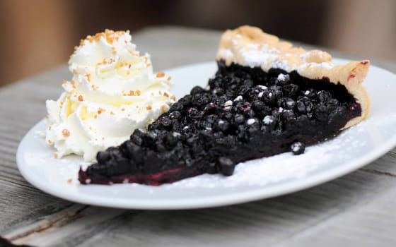 Massif des Vosges -Repas-marcaire - Tarte aux myrtilles