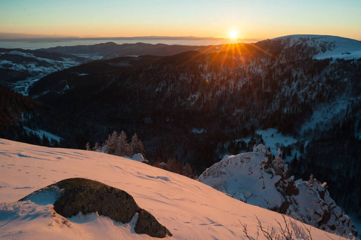 Le Hohneck couché de soleil