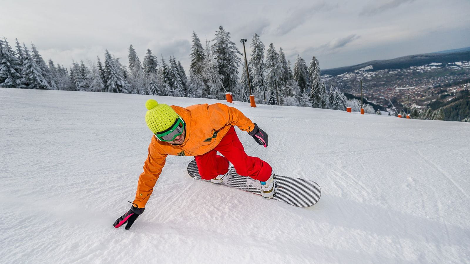 Snowboard dans le massif des Vosges-