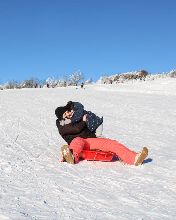 luge au Ballon d'Alsace en famille