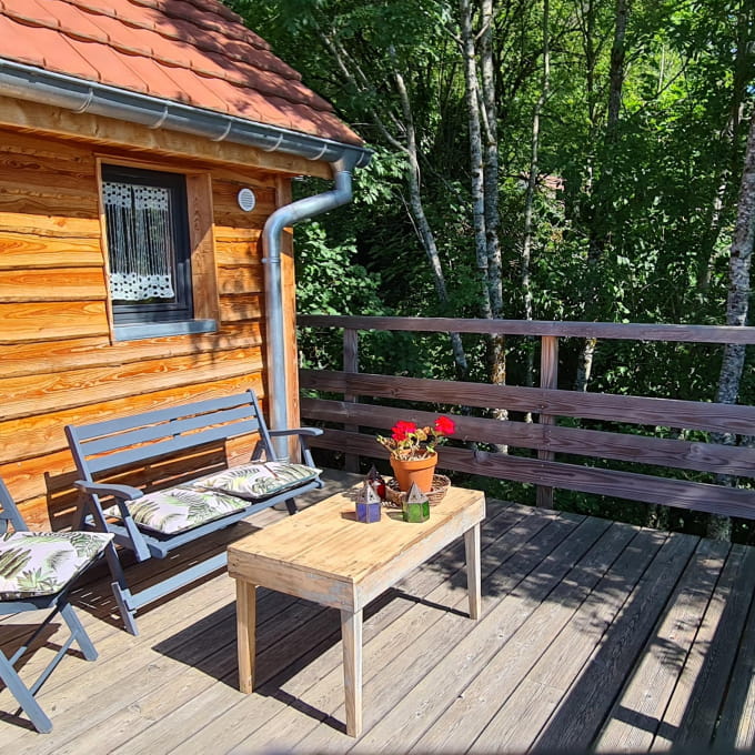 Terrasse de la cabane