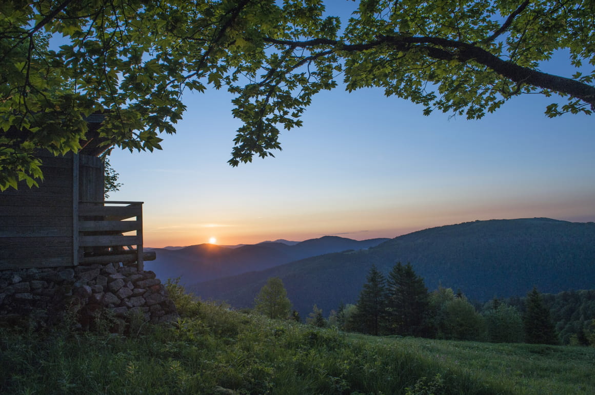 Lever du soleil sur le Massif des Vosges