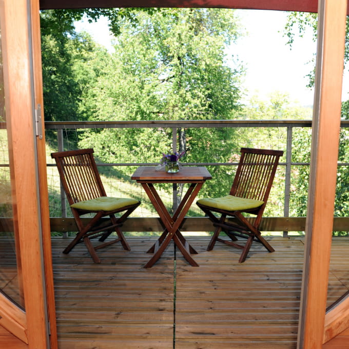 Terrasse de la cabane dans les arbres