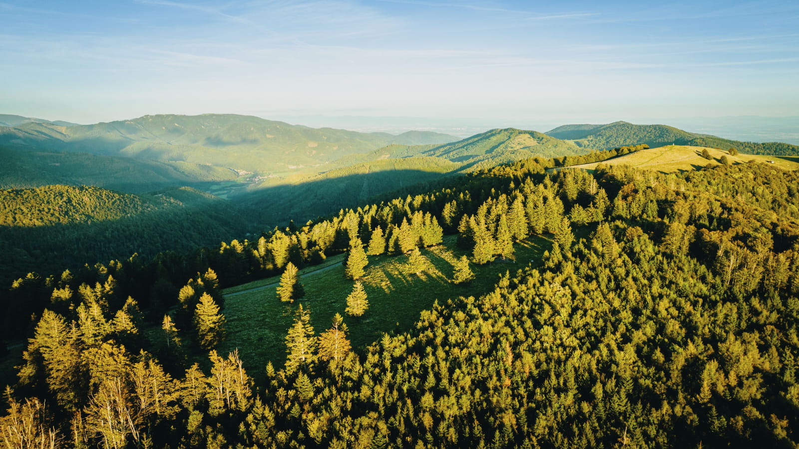 Vue au dessus des montagnes