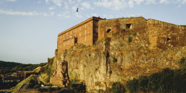 coucher de soleil sur la citadelle de belfort