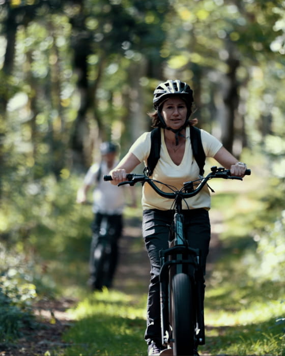 Trottinette électrique en forêt