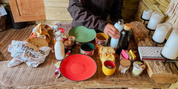 Les p'tits sentiers animés gastronomie repas roulotte