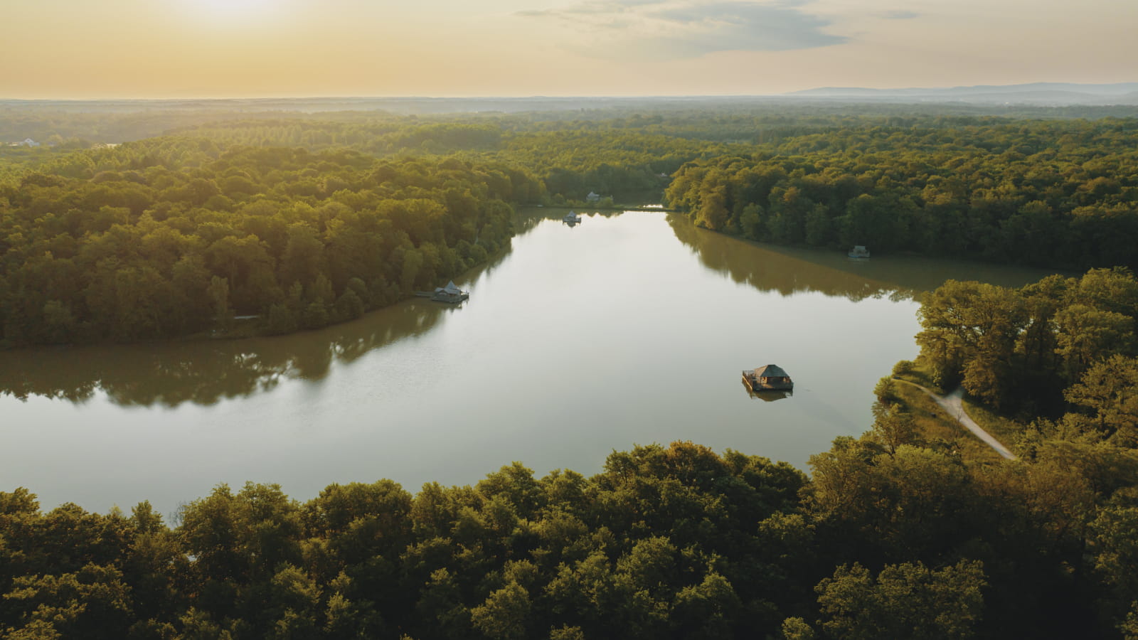 Vue drone étang Verchat