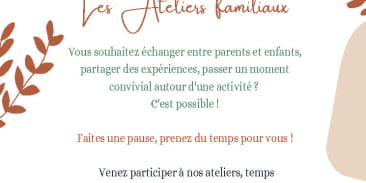Ateliers familiaux du réseau parentalité - bricolage de noël