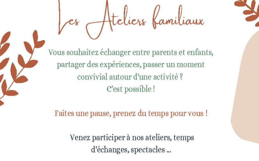 Ateliers familiaux du réseau parentalité - bricolage de noël