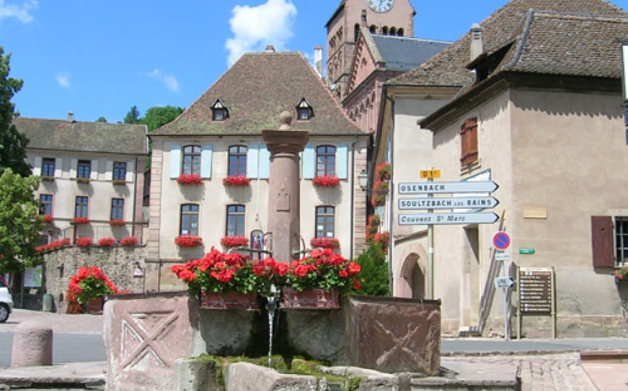 Fontaine Stockbrunna à Gueberschwihr