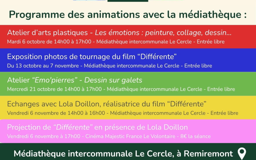 Festival du Film d'Emotions - Programme Médiathèque
