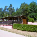 Carbet aux hamacs du camping du muhlenbach